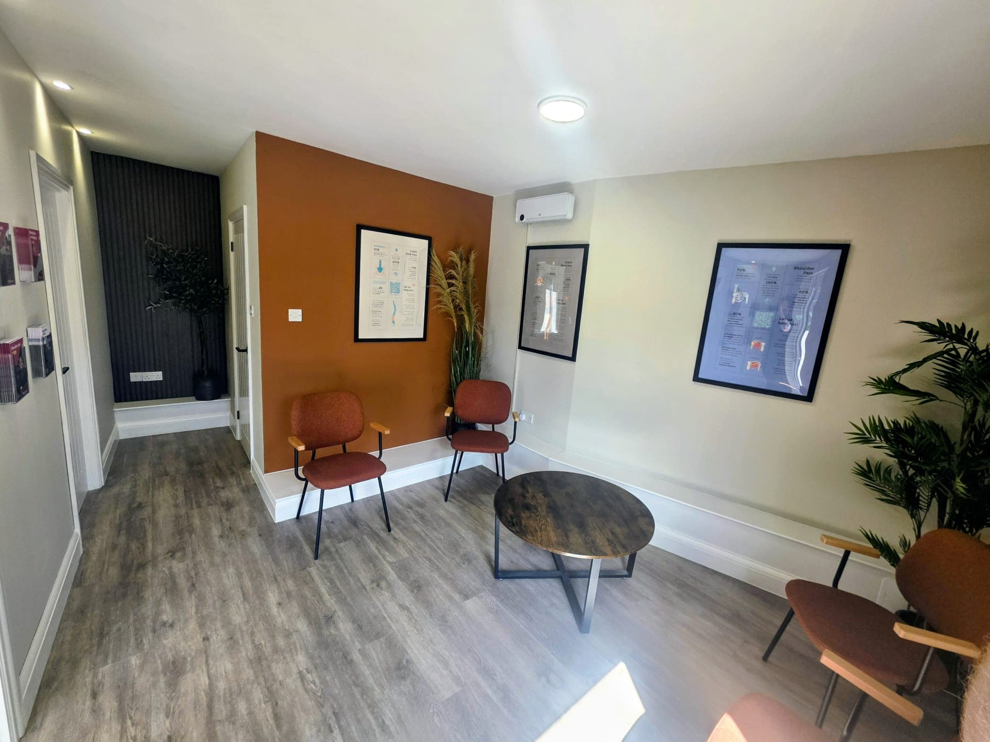 Waiting area at Atlas Physiotherapy Clinic